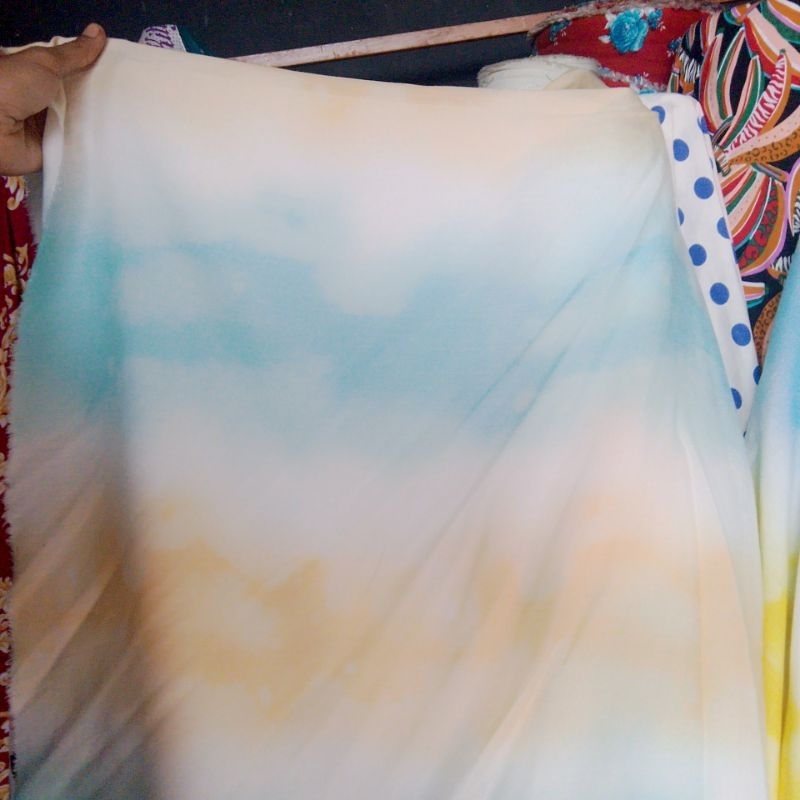 kain katun gradasi motif - kain gradasi catton - kain katun garmen - kain katun meteran - pt