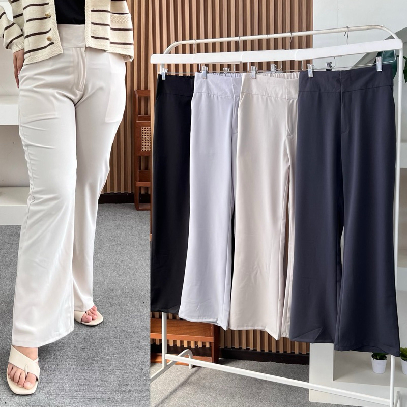 Little butik DANIA CUTBRAY PANTS | celana kerja wanita celana cutbray ngampus celana kain