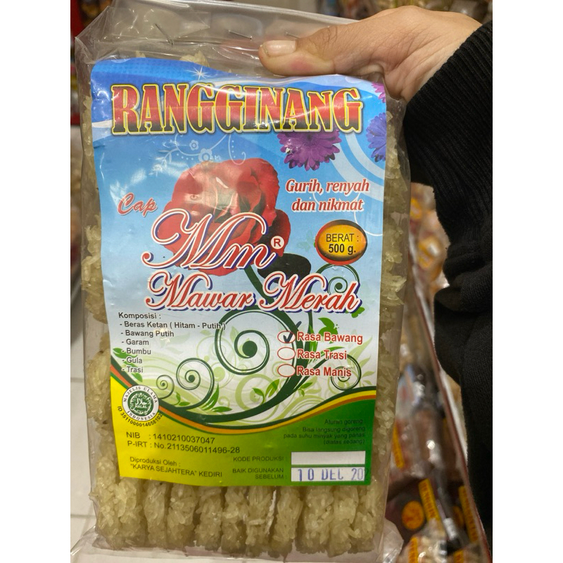 

Rengginang Mentah Rasa Bawang Berat 500 Gram