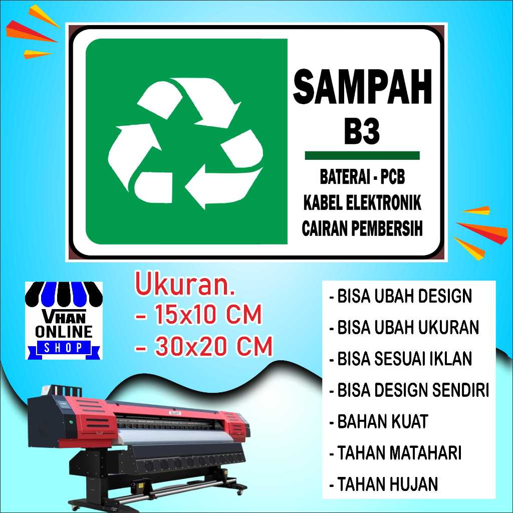 

Cetak Stiker Untuk Peringatan Sampah Bahan Kuat Hijau