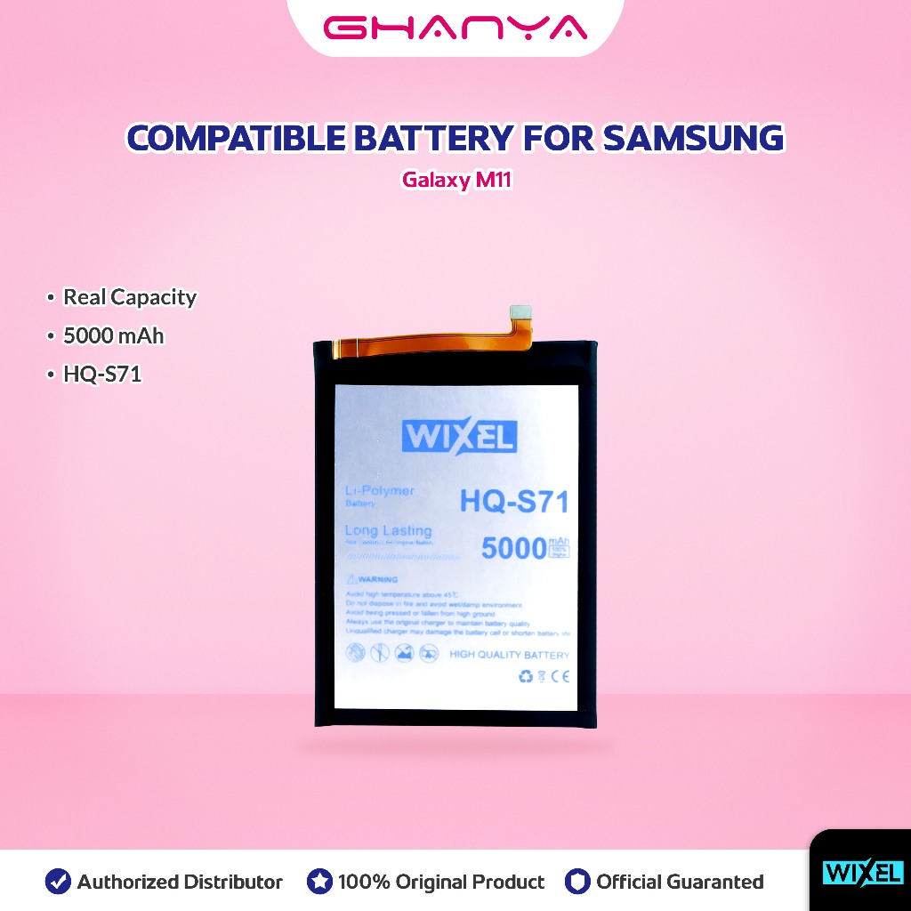 WIXEL Baterai Samsung Galaxy M11 HQ-S71 SM-M115F M115 Batre Batrai Battery Original Ori Dual HP Hand