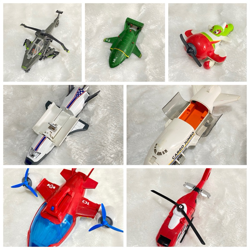[ preloved ] diecast mainan pesawat airplane helicopter tomica sonic