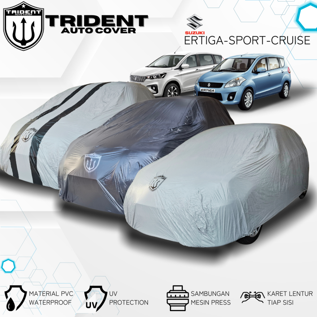 Trident Cover Mobil Suzuki Ertiga Waterproof Tidak Luntur dan Gores Aman Untuk Cat Putih