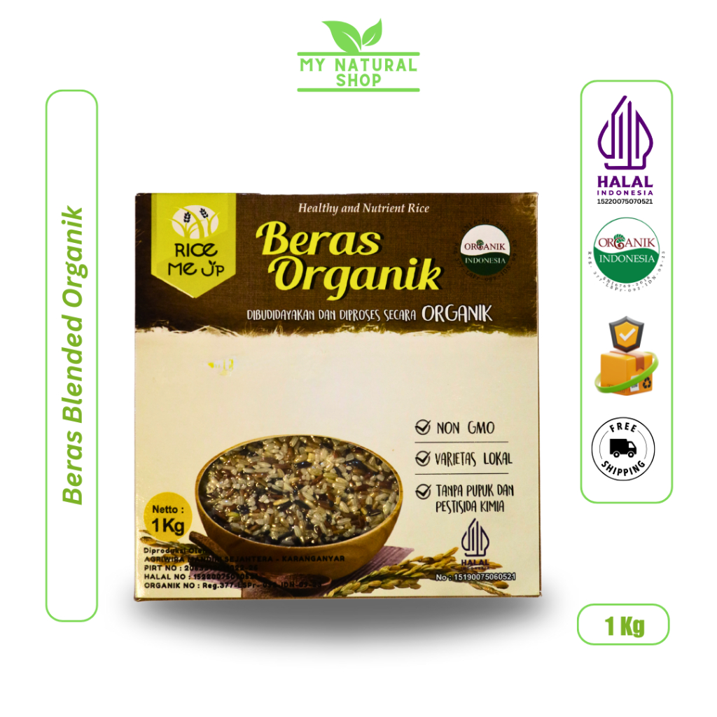 

Beras Blended For Diet &Diabet Organik Rice Me Up 1 kg