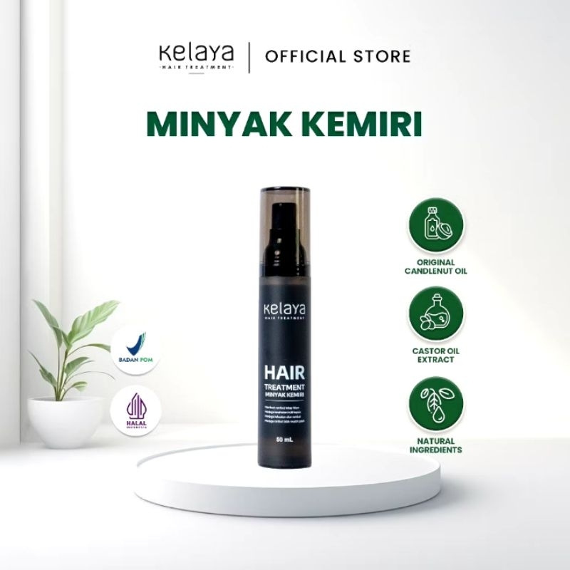 [FREE ELUMOR OXTER CREAM] Kelaya Hair treatment Minyak Kemiri 50ml