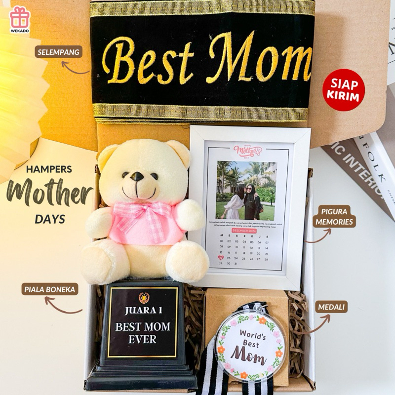 Hampers Hari Ibu Best Rewards | Kado Piala Boneka Ulang Tahun | Gift Box Piagam Medali Custom