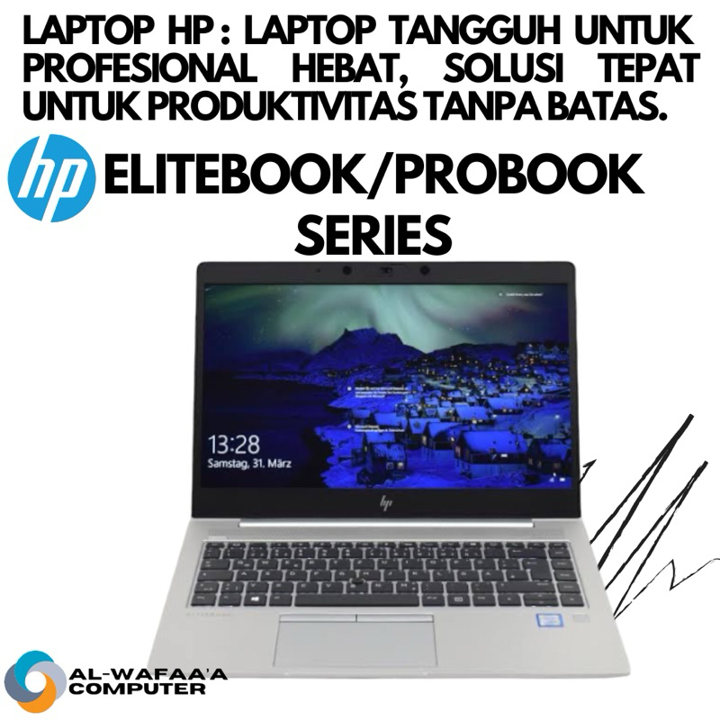 LAPTOP HP CORE i5 CORE i7 RAM 8GB SSD 256GB ELITEBOOK PROBOOK ORIGINAL BERGARANSI