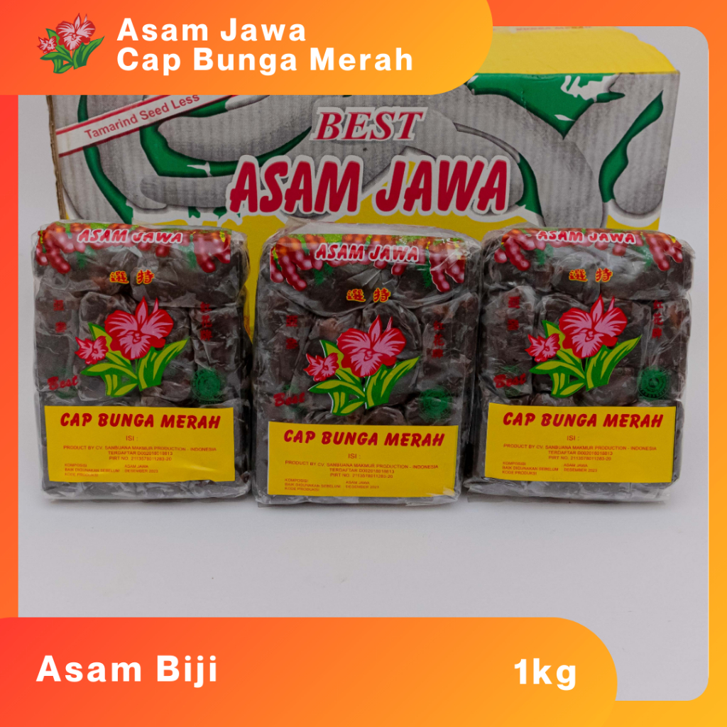 

ASAM JAWA ASAM BIJI CAP BUNGA MERAH 1KG