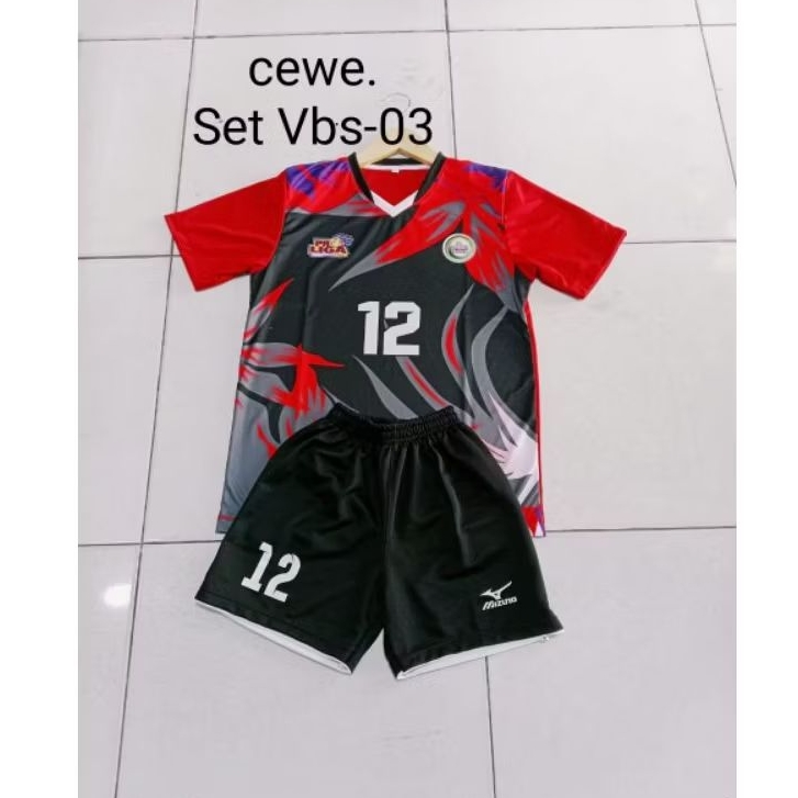 COD set baju voli wanita kaos olahraga voli printing set baju voli