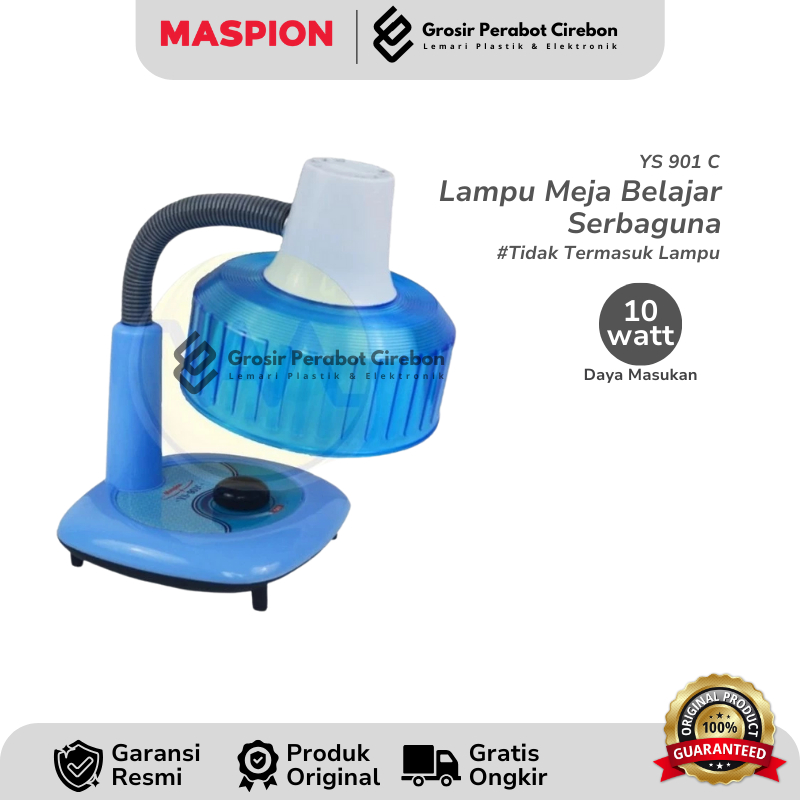 MASPION LAMPU MEJA BELAJAR YS-901C / YS 901 C LAMPU MEJA BELAJAR MASPION (BELUM TERMASUK BOHLAM )