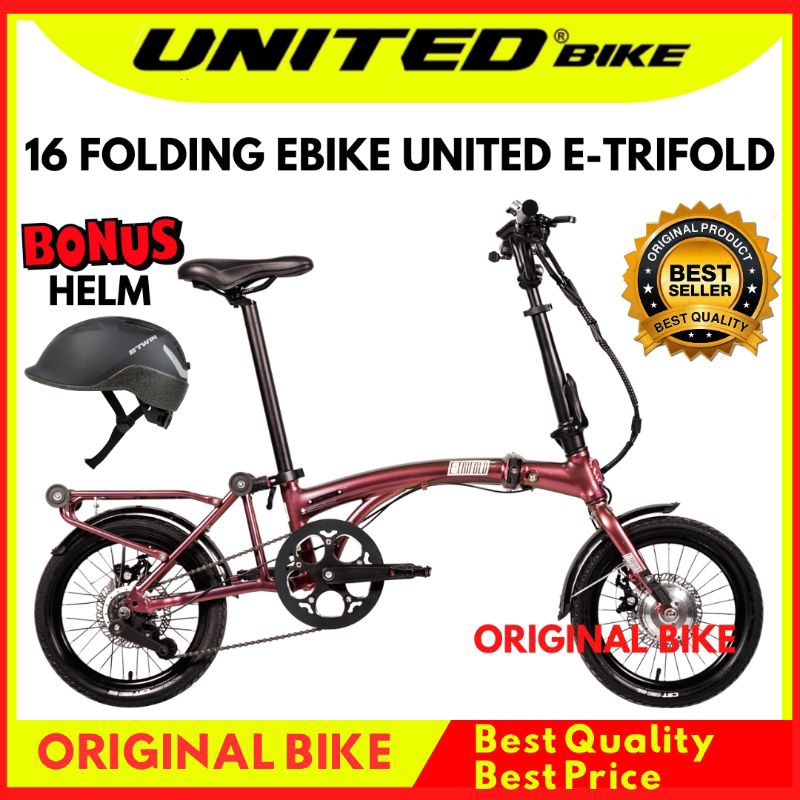 SEPEDA LIPAT 16 E-BIKE UNITED E-TRIFOLD