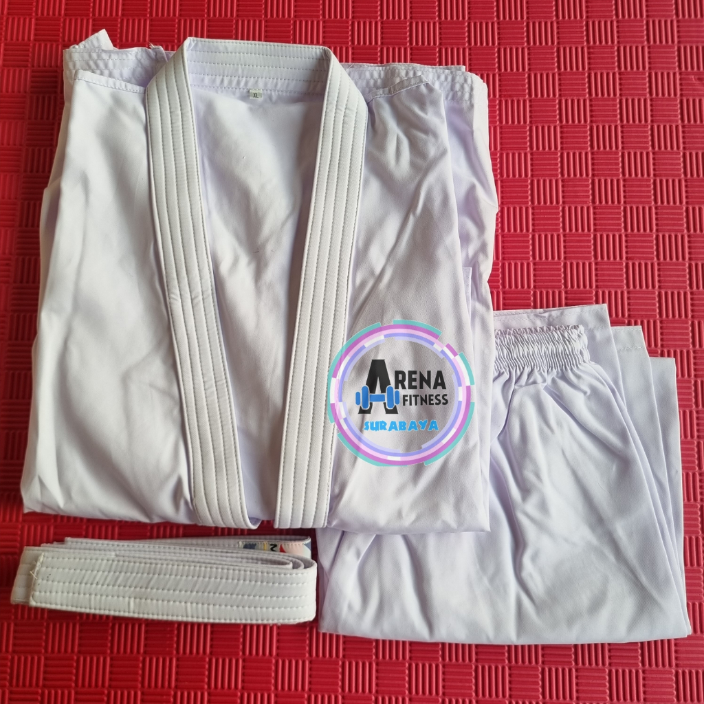 (bonus sabuk) Baju Karate Dewasa seragam beladiri karate Baju Karate lengkap 1 set