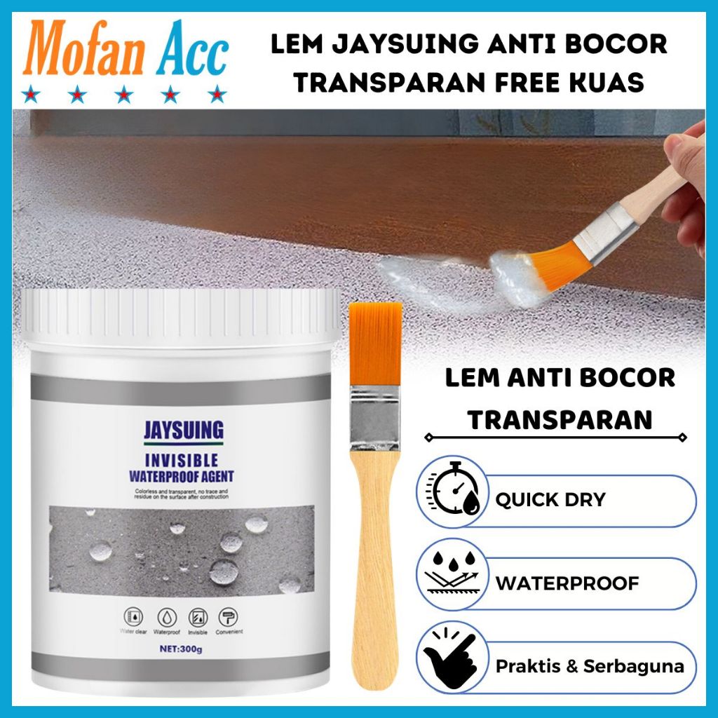 Lem Transparan Jaysuing Anti Bocor Waterproof Sealant Pelapis Atap Dinding Keramik Kolam Anti Rembes