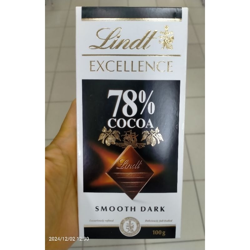 

Lindt Excellence Cocoa 78% Smooth Dark - Plain Dark Chocolate - Coklat 100g