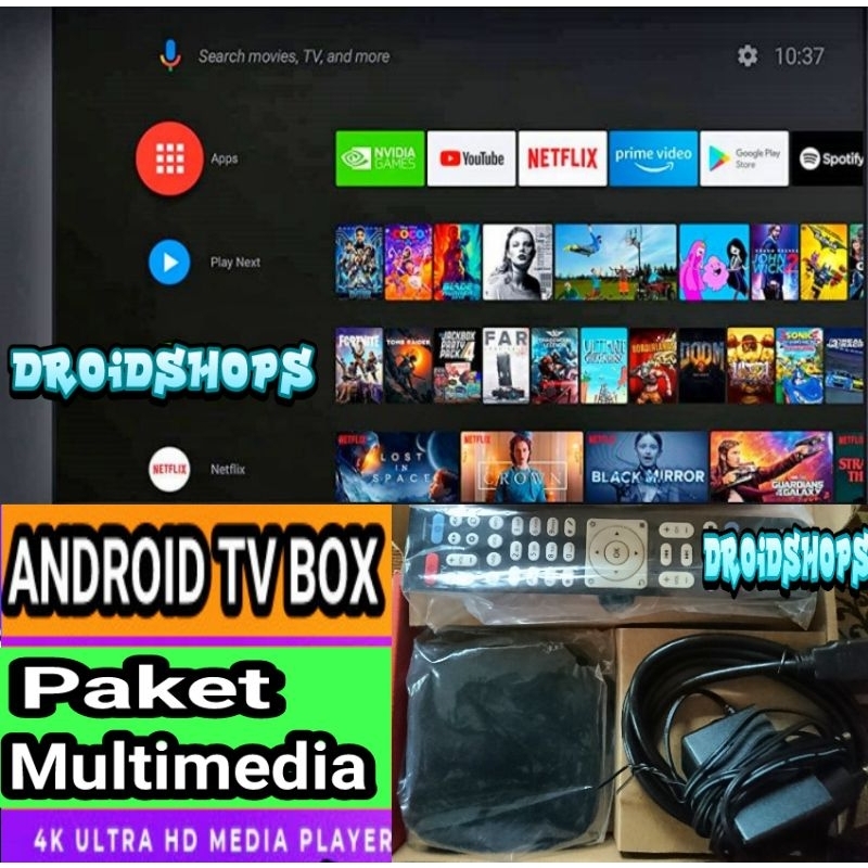 STB TV Box Android 4K Termurah Siap Pakai Bonus Apps + Games Support TV Tabung dan LCD