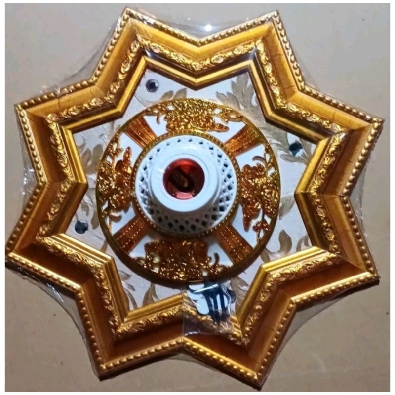 ornamen fitting lampu PVC / ornamen fitting lampu plafon PVC bintang 30x30 cm