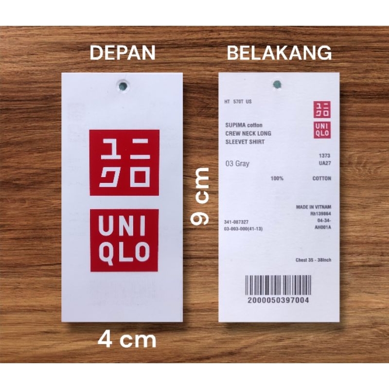 

HANGTAG UNIQLO | LABEL | MEREK | KERTAS ISI 300 PCS