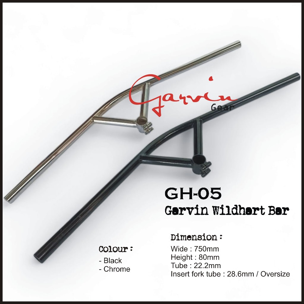 GH-05 Garvin Wildhart Bar/ Mirip Bullmoose Bar / Handlebar Commuter Bike / Handlebar Classic Bike / 
