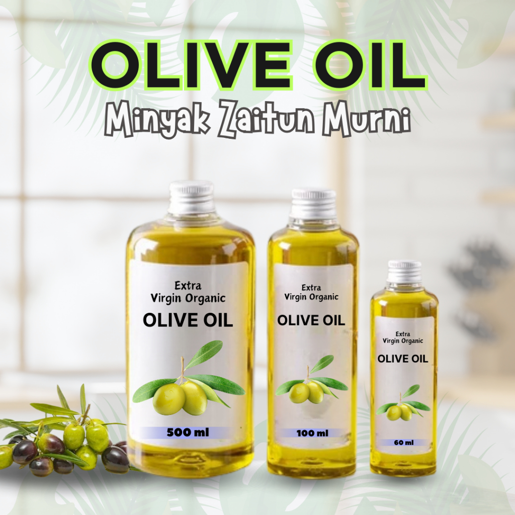 Minyak Zaitun Extra Virgin Olive Oil Organic Premium Murni Asli 100% Ekstra Virgin Organik Untuk Waj