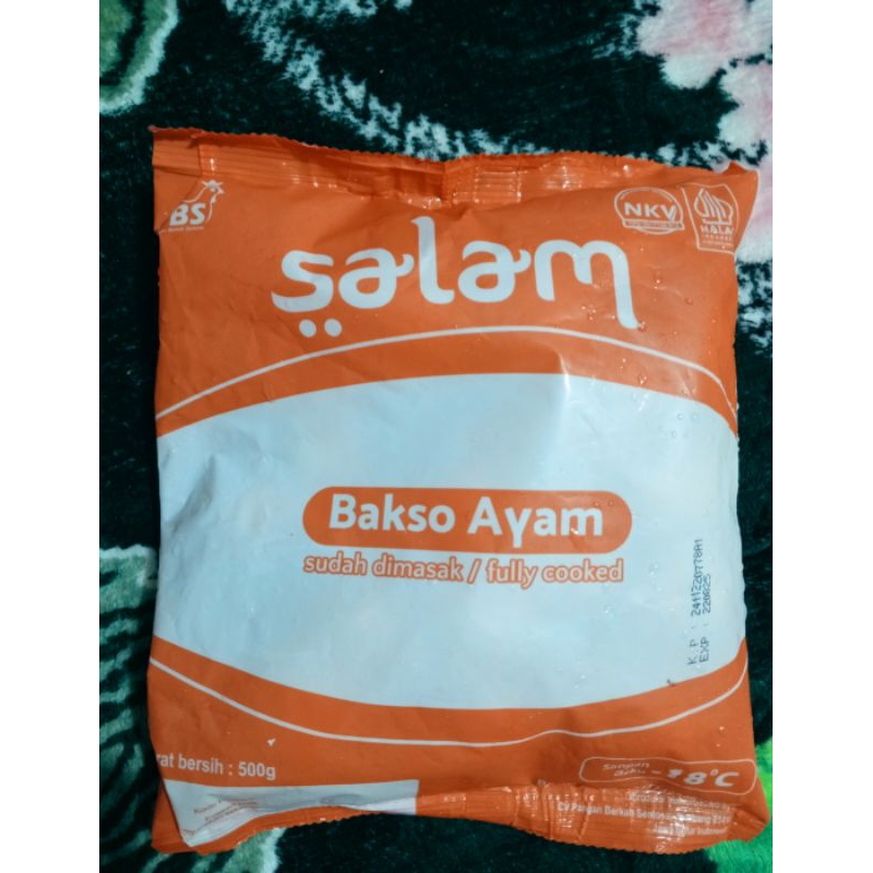 

Salam Bakso Varian Rasa Ayam - isi 50 pcs kemasan 500 gr