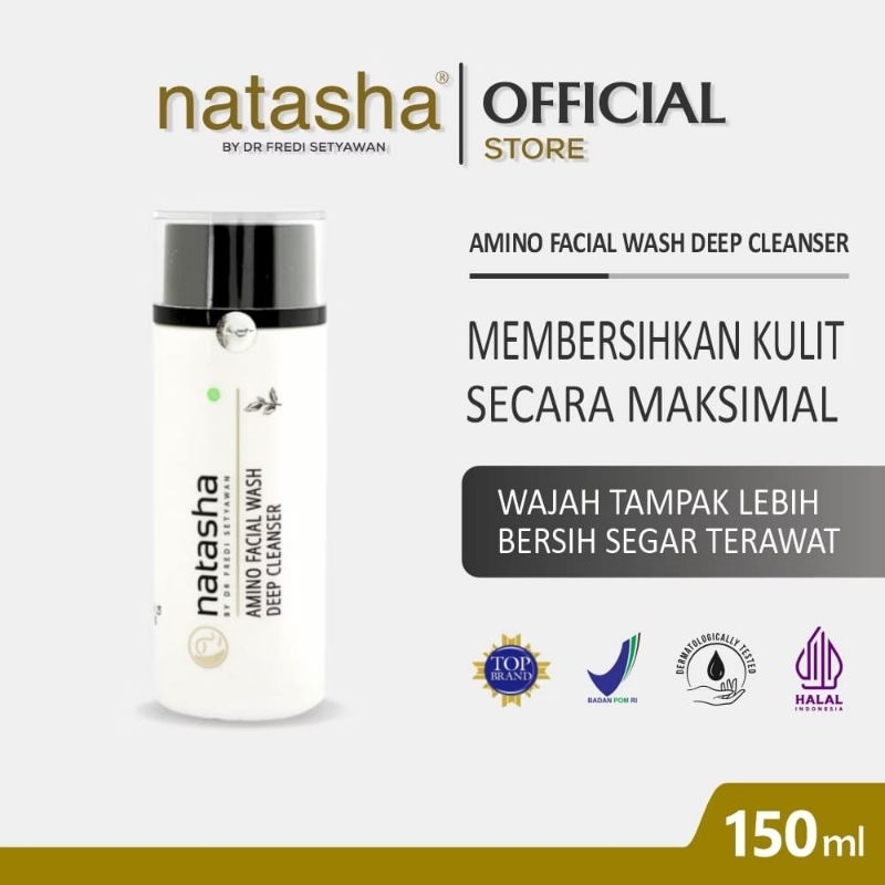 Natasha Amino Facial Wash Deep Cleaser, FW Amino, Sabun Wajah Natasha, Facial Wash Natasha