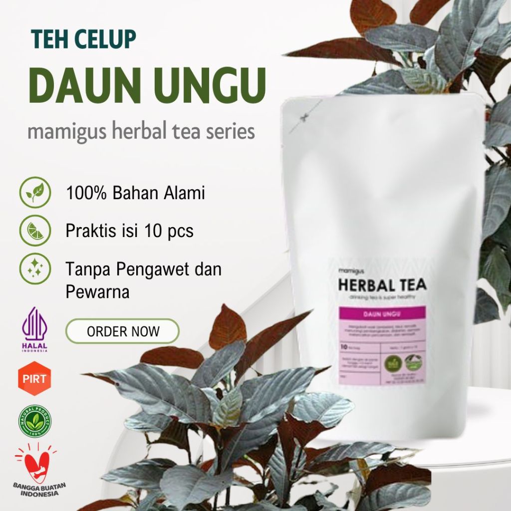

TEH CELUP DAUN UNGU/ Teh Wasir Ambeien / Leaf Tea / Teh Herbal Alami