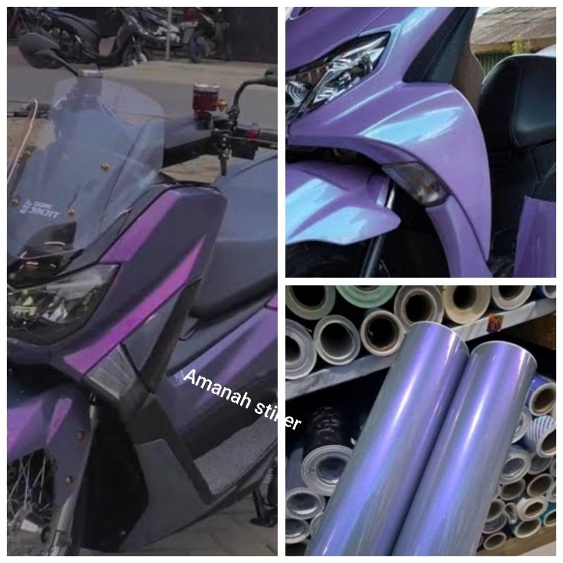 Sekotlet Motor Biru Lembayung Stiker Skotlet Motor Warna Lembayung ungu