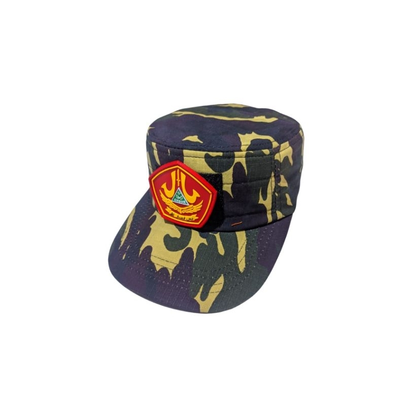 Topi Komando Velcro Plus Patch Logo Loreng Banser