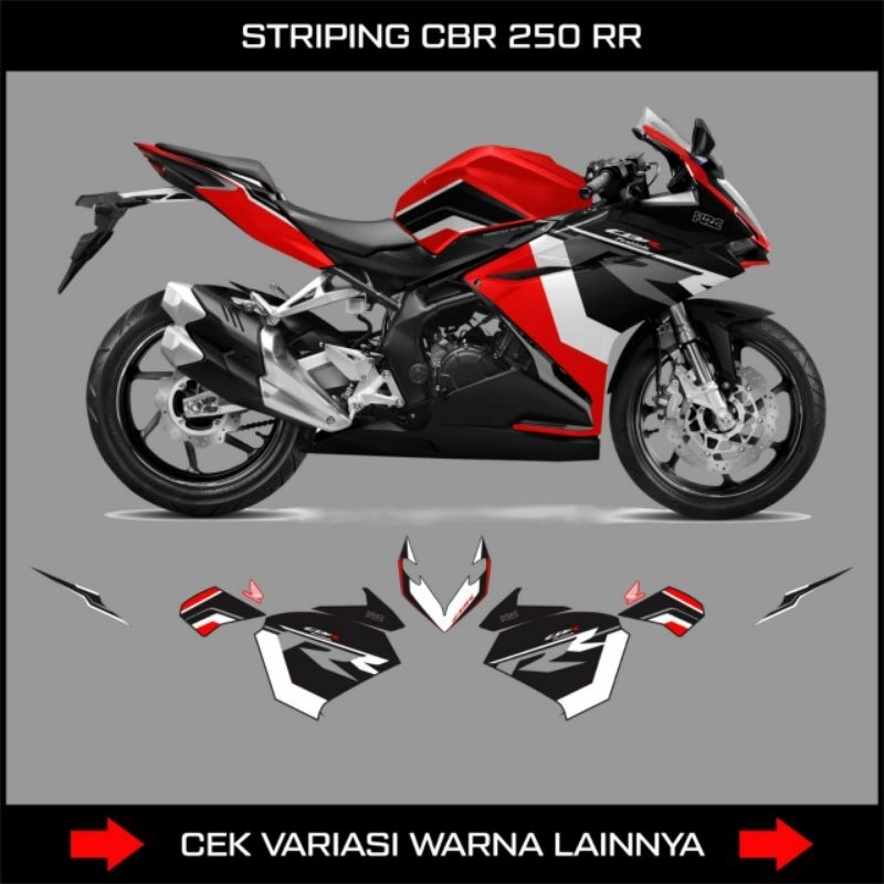 Stiker Decal Cbr250rr K64 2016 up 2019 Hrc Tricolor / Sticker Striping Honda Cbr 250rr K65 SemiFull
