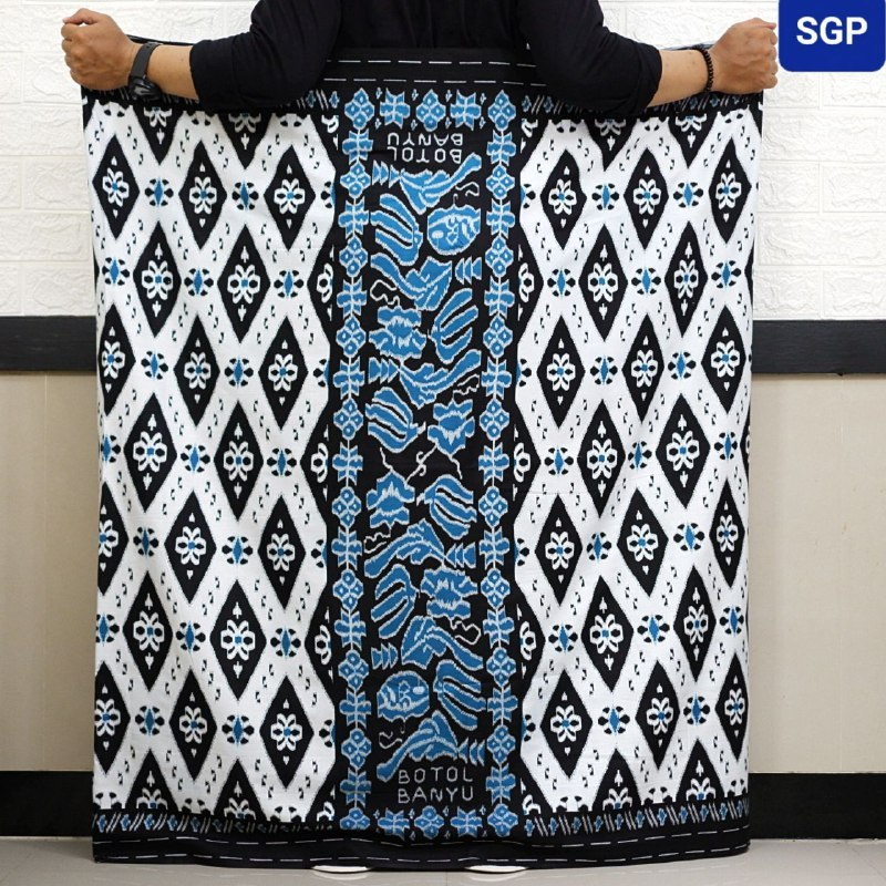 Sarung Goyor Hitam Putih Pria Dewasa Rayon Super Terbaru Modern cgj_store