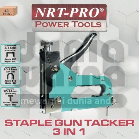 

Kualitas Puas NRT PRO Staples Tembak Jok Motor Banner Reklame 3 in 1 Staple Gun Tacker 3 in 1