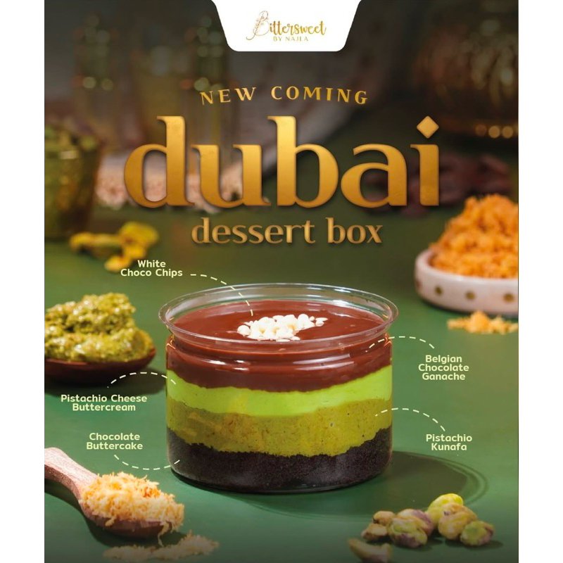 

[READY STOCK] COKLAT DUBAI VIRAL DESSERT BOX BITTERSWEET BY NAJLA