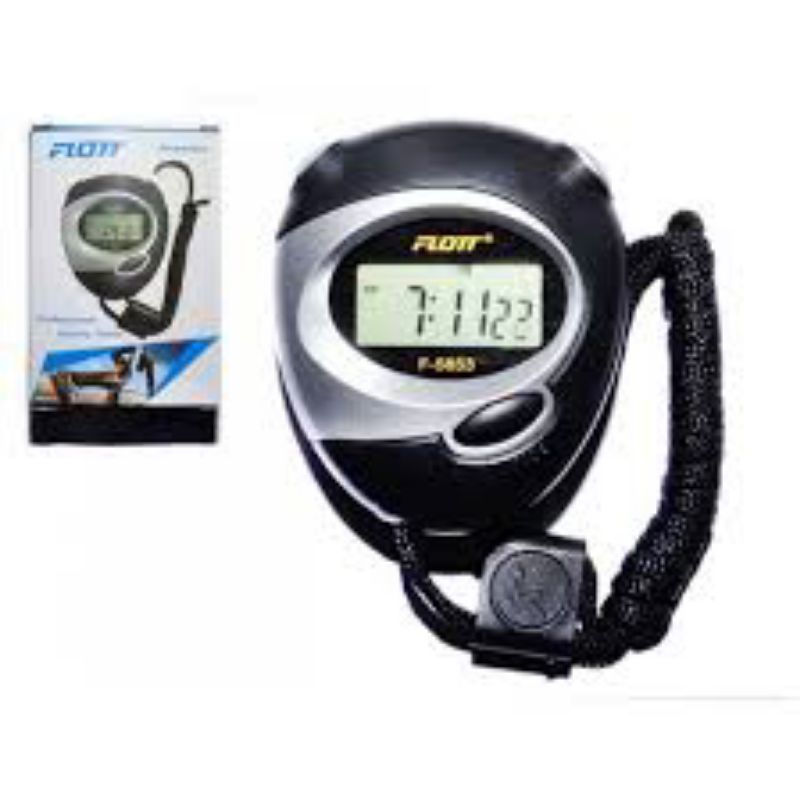Stopwatch Flott Digital Olahraga Stopwatch Digital Genggam
