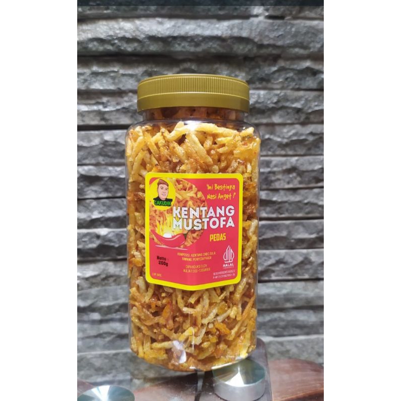 

Keripik Kentang Mustofa Enak, Pedas, Manis dan Gurih || Rasa Pedas Kemasan Toples 200gr