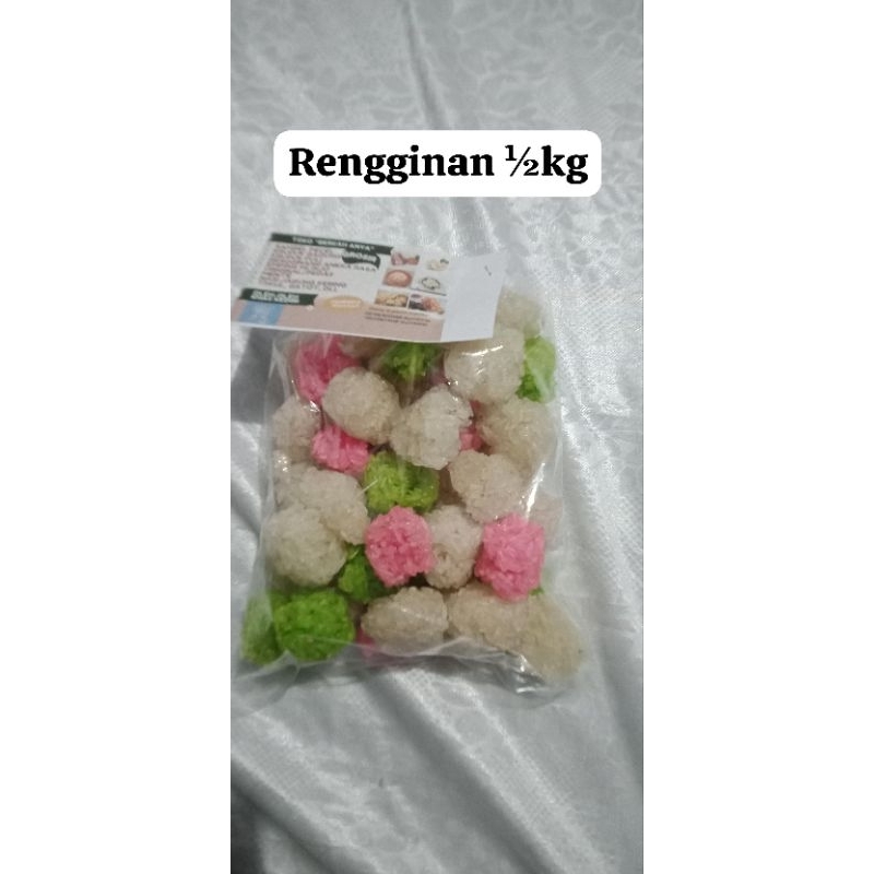 

rengginan bulat warna warni setengah kilo 500 gram