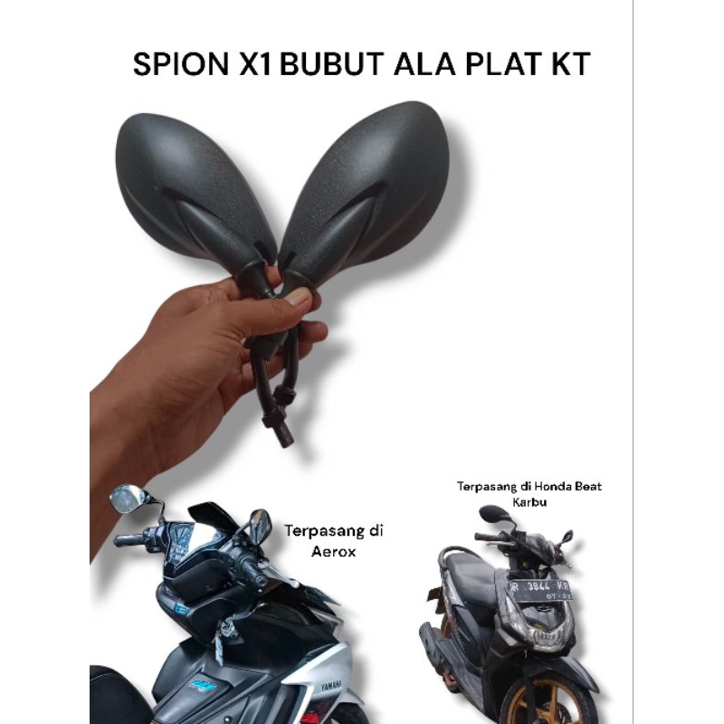 Spion Bubutan ala Plaf KT Yamaha 125z Spion Bubut X1 Spion X1 Tangkai Pendek Spion 125z Tangkai Pend