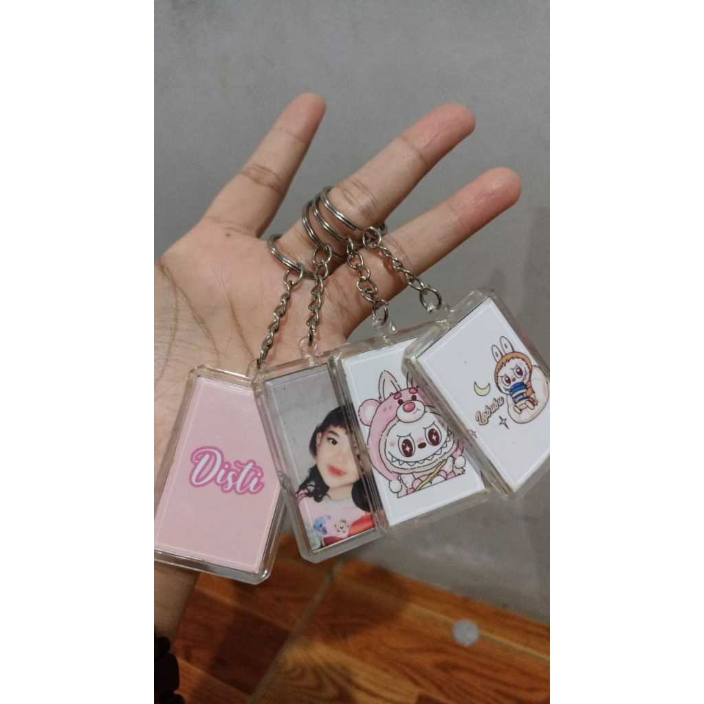 Gantungan kunci akrilik/gantungan insert paper akrilik
