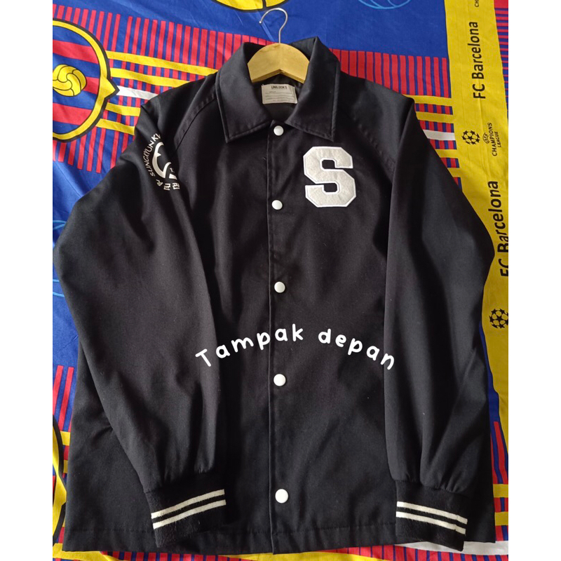 Jaket Pria Varsity Hitam
