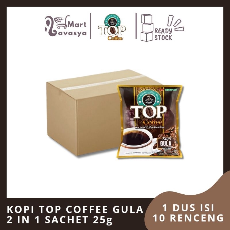 

KOPI TOP COFFEE GULA 2 IN 1 SACHET 25g - 1 DUS ISI 10 RENCENG - KOTA BANDUNG - LAVASYA MART