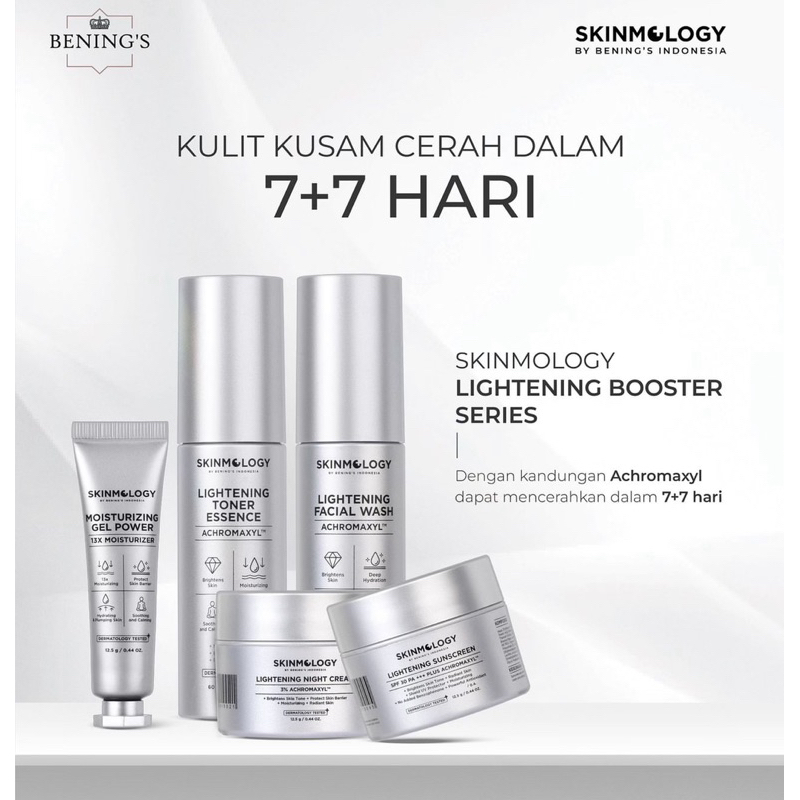 Bening's Paket Skinmology Skincare Free Home Peeling Booster Glow by dr. Oky Pratama