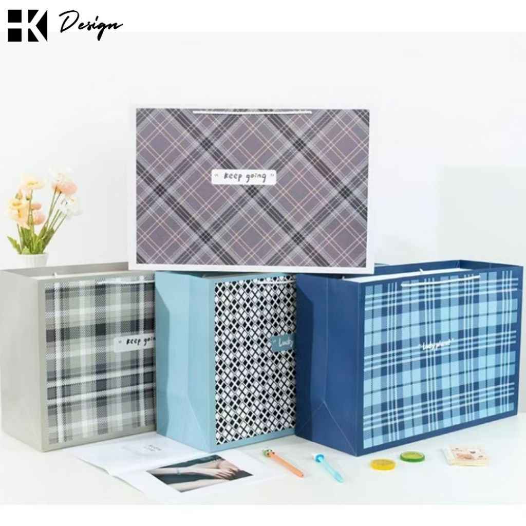 

[ 11690 JUMBOS ] Paperbag kertas tutup pita motif Ukuran 55X37X20 Tas Kado motif Paperbag Motif Goodie Bag