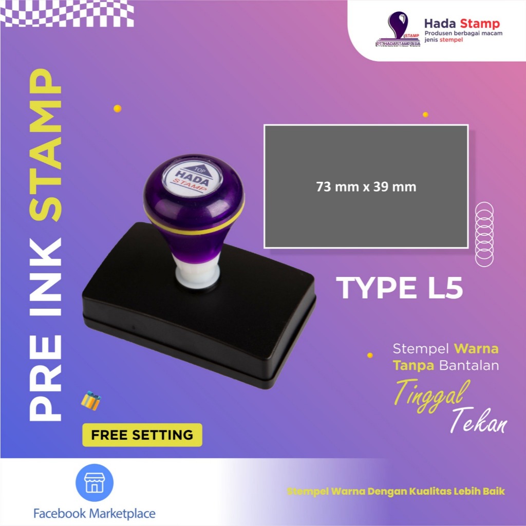 

Gramedia Bengkulu - Hada Stamp (Stempel L5 Ukuran 73 MM x 39 MM)