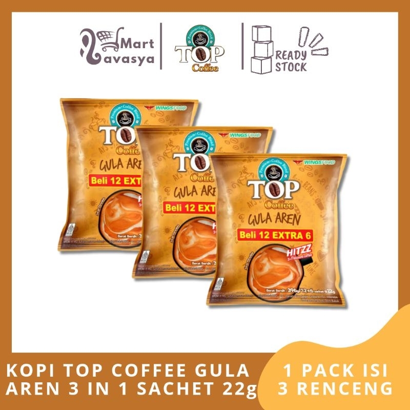 

KOPI TOP COFFEE GULA AREN 3 IN 1 SACHET 22g - 1 PACK ISI 3 RENCENG - KOTA BANDUNG - LAVASYA MART
