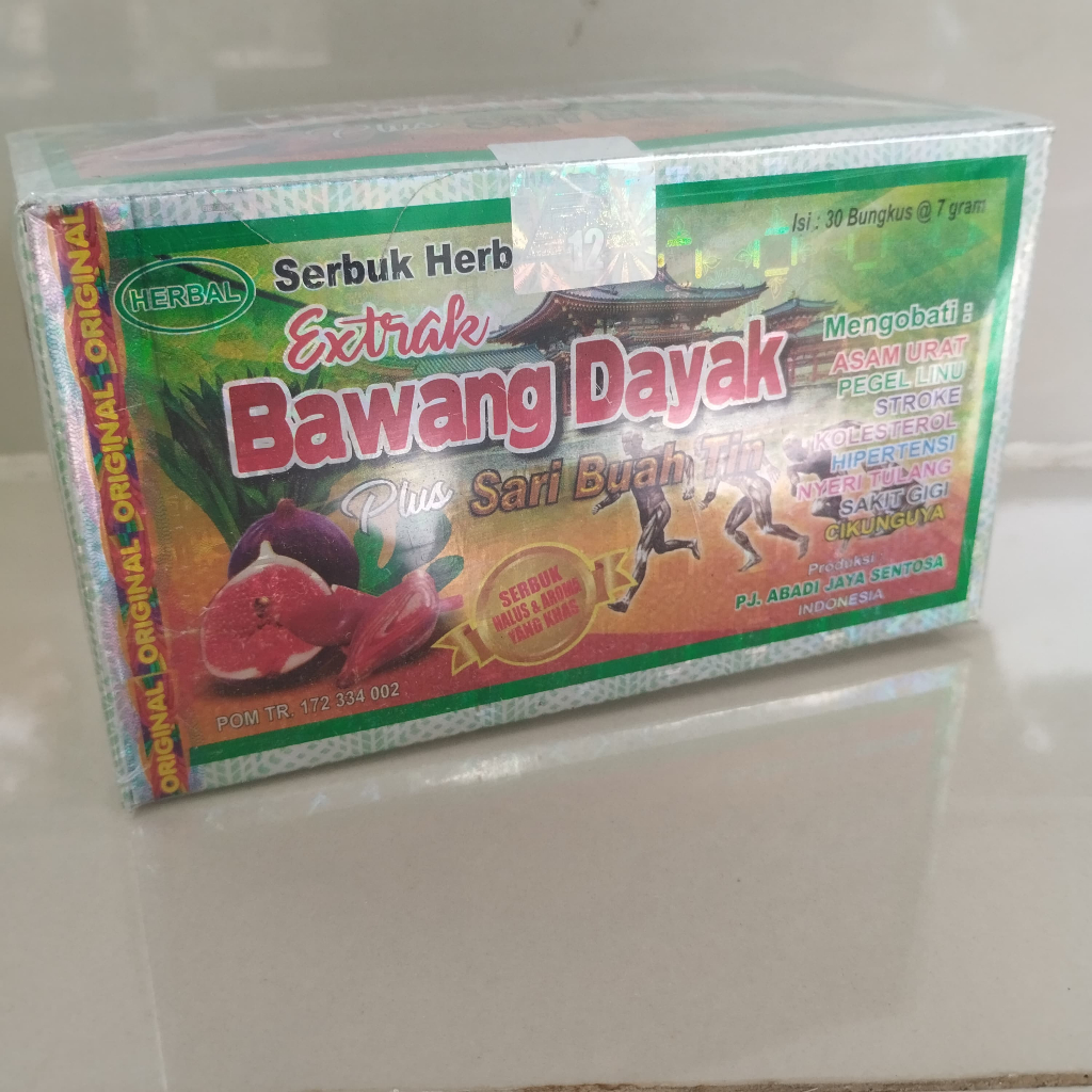 Serbuk Herbal Bawang Dayak Plus Sari Buah Tin, Asam Urat, Pegal Linu, Flu Tulang, Nyeri Sendi