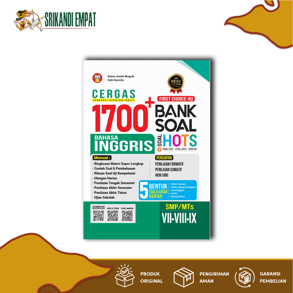 Srikandi Empat - Buku Cergas 1700 Plus Bank Soal Bahasa Inggris SMP/MTs