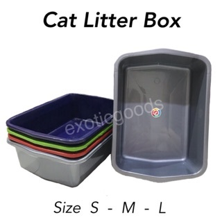 CAT LITTER BOX BAK PASIR KUCING KOTAK PASIR KUCING LITTER BOX KUCING PASIR KUCING TEMPAT POOP KUCING