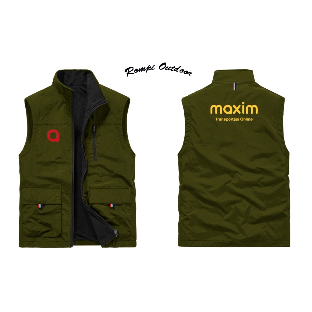 Rompi Maxim Driver Murah Keren Anti Air / Rompi Pria Premium  Terjamin Ori / Rompi M@-xim Ojol / Bis