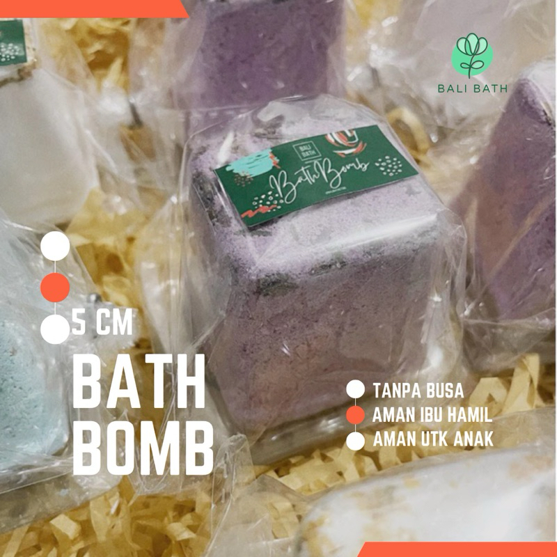 BaliBath Bath Bomb Bola Mandi FIZZY Tidak Berbusa - Wangi Aromaterapi Menyegarkan, Melembutkan Kulit