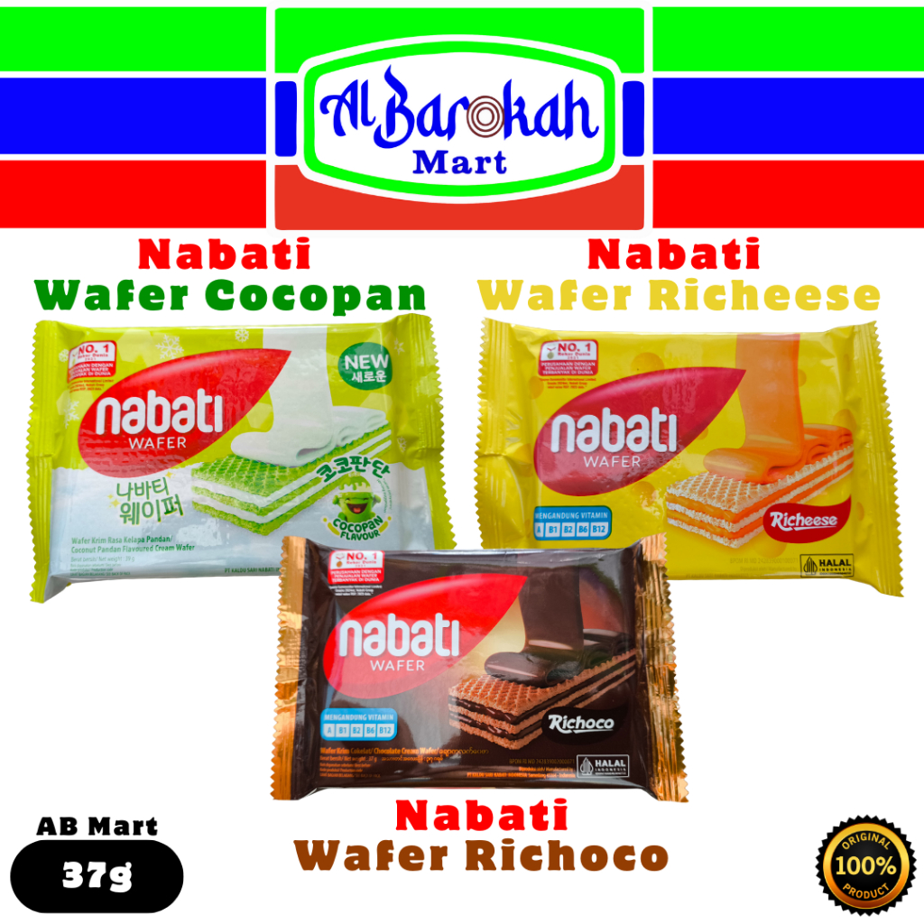 

Nabati Wafer Richeese 37g | Richoco 37g | Cocopan 39g