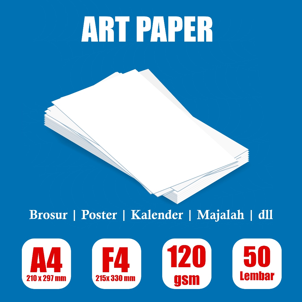 

Kertas Artpaper 120gsm 50lembar